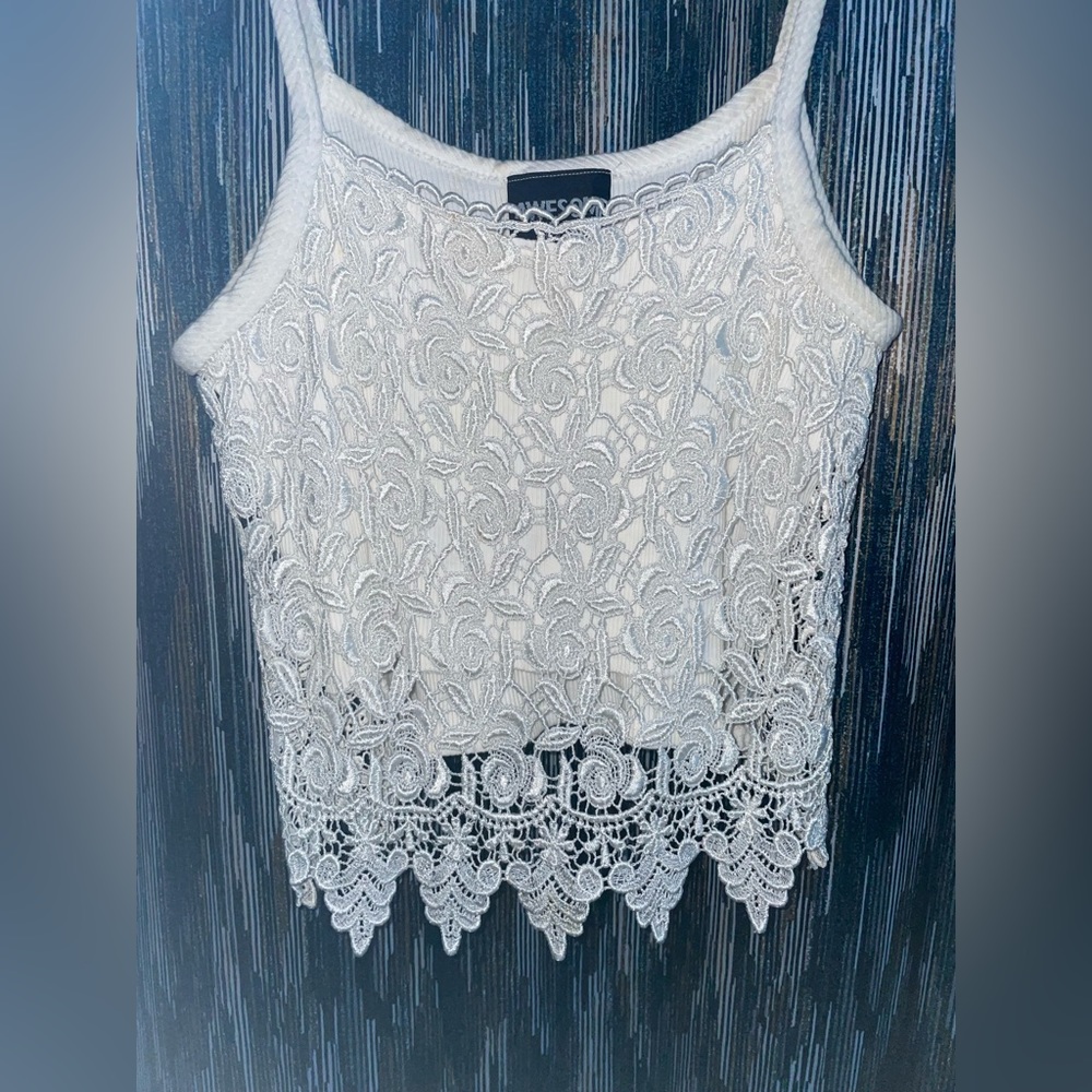 Floral White Tank Top